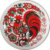 Тарелка декоративная ИФЗ Эллипс, Петушок, 195мм, фарфор 80.51653.00.1