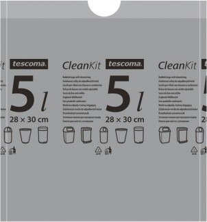 Мешки для мусора Tescoma Clean Kit, с завязками 5л, 15шт 900694.00