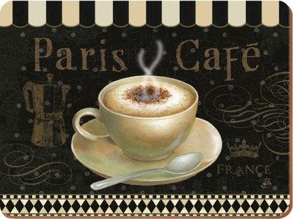 Подставки на пробке Парижское Кафе 29x22см, 6шт Creative Tops TM3637MUV