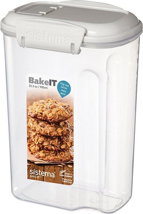 Контейнер для продуктов Sistema Bake IT, 985мл, белый 1203