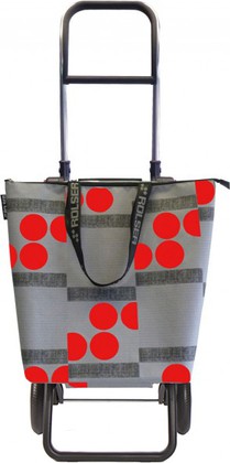 Сумка-тележка Rolser Logos Mini Bag, 2 колеса, складная, серо-красная MNB011rojo