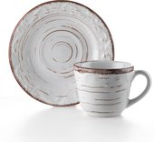 Сервиз кофейный Fade White Caffe Derby, чашки с блюдцами, 100мл, 6 персон 52186