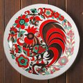 Тарелка декоративная ИФЗ Эллипс, Петушок, 195мм, фарфор 80.51653.00.1
