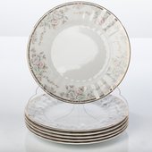 Тарелка десертная Весенний букет 19см Porcelaine Czech Gold Hands LUISA14102TD19х1