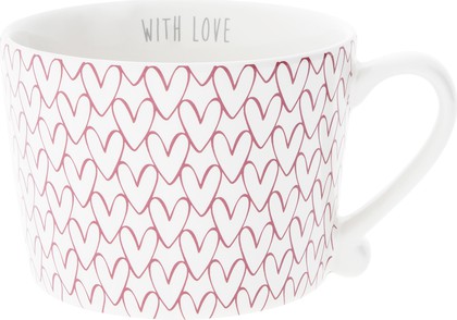 Кружка Bastion Collections White Нeart Pattern Red RJ/CUP 015 RED