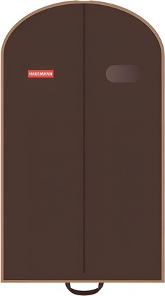 Чехол для одежды объемный Hausmann Monocolor с овальным окном и ручками 60x100x10см, коричневый HM-701003CB