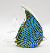 Фигурка стеклянная Полосатая скалярия 12x13см Top Art Studio ZB1523-TA