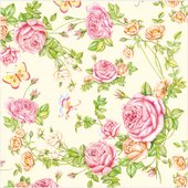 Салфетки для декупажа Садовые Розы, 33x33см, 3 слоя, 20шт Paw SDL340000
