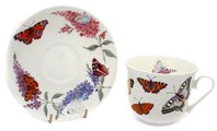 Чашка чайная с блюдцем Roy Kirkham Садовые бабочки, 450мл XBUTG1100