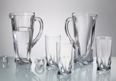 Набор для воды "Квадро" кувшин 1,1л + 6 стаканов 350мл Crystalite Bohemia 99999/9/99A44/100