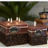 Свеча "Кофе", блок 7х7х9см Bartek Candles 5907602648676