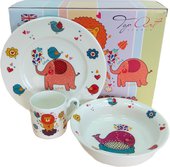 Набор детской посуды Top Art Studio Забавный зоопарк, 3пр. XTOPSYM1393