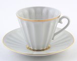 Императорский фарфоровый завод - Чашка чайная с блюдцем "Белоснежка", форма "Лучистая" - вид Б, 230мл, артикул 81.14514.00.1