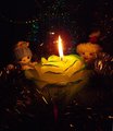 Свеча декоративная Bartek Candles Роза, с подсветкой, 12х7см 175126