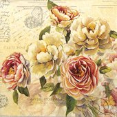 Салфетки Розы Винтаж, 33x33см, 20шт Paper+Design 200258