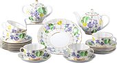 Сервиз чайный ИФЗ Тюльпан Лесная фиалка, 21 предмет, фарфор 81.10118.29.1