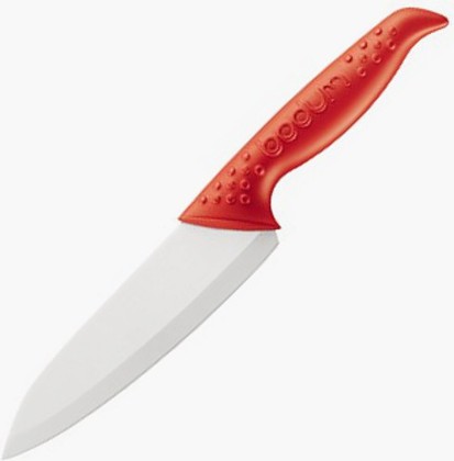Bodum BISTRO Нож "Шеф-повар", красный, тип лезвия - керамический универсальный - 15см, артикул 11307-294