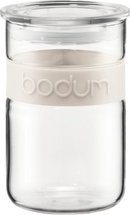 Bodum PRESSO Банка для хранения стеклянная, декор белый, 0,6л, артикул 11129-913