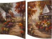 Модульная картина Top Art Studio В цветаx 41x51см, пара, дерево, лак WDP1746-TA
