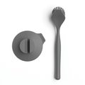 Щётка для мытья посуды Brabantia с держателем на присоске, тёмно-серый 117589