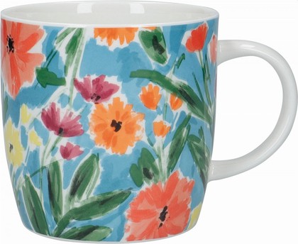 Кружка KitchenCraft Abstract floral 425мл KCMBAR166