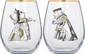 Стакан KitchenCraft Mikasa V&A 590мл, Её и Его Величество, 2шт, Алиса в стране чудес 5236661