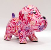Копилка Pomme-Pidou Собачка, мини, розовый 13.5x8.5x10см 148-00249/B