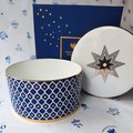 Шкатулка ИФЗ Идиллия Индиго 13x7см, костяной фарфор, подарочная упаковка 81.32124.00.1