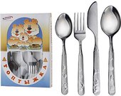 Детские столовые приборы Амет Топтыжка, 4пр. 1с31