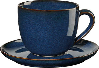 Чашка с блюдцем Asa Selection Saisons для капучино, 230мл, синий 27130/119