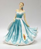 Статуэтка Январь/Гвоздика (January/Carnation), фарфор, 17см English Ladies ELGEFM21001