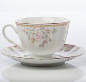Чайная пара Весенний букет, 250мл Porcelaine Czech Gold Hands LUISA14102S250х1