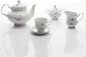 Сервиз чайный Porcelaine Czech Gold Hands Гуси 6 персон, 17 предметов IWE280t/15