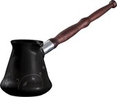 Турка для кофе керамическая 0.24л, чёрная с декором Ceraflame IBRIKS D91018