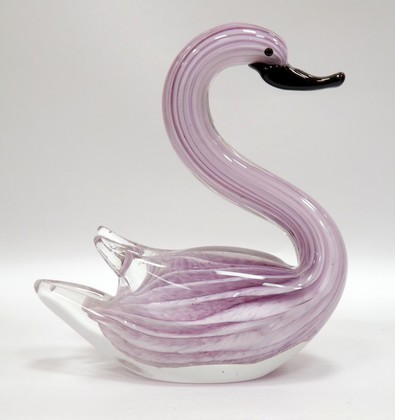 Фигурка стеклянная Top Art Studio Розовый лебедь, 17.5x16.5см ZB1976-TA