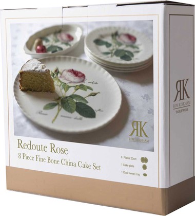 Набор тарелок для торта Roy Kirkham Роза Редаут, 8 предметов XROSA1134