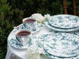 Тарелка мелкая ИФЗ Европейская, Monplaisir Green, 27см, фарфор 80.48340.00.1