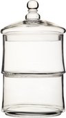 Блюдо двухуровневое сервировочное KitchenCraft Artesa Glass с крышкой ART2TJAR