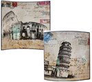 Модульная картина Top Art Studio Итальянские каникулы 38x38см, пара, дерево, лак WDP1735-TA