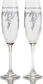 Бокалы для шампанского Crystalite Bohemia Кружево, 2шт, 220мл 4S032/220/28183х2