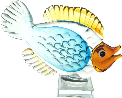 Фигурка стеклянная Top Art Studio Голубая рыбка, 28x7x18см ZB2657-AG