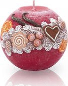 Свеча декоративная Bartek Candles Ваниль, шар 10см 5901685031271