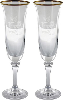 Бокалы для шампанского Crystalite Bohemia Клеопатра, 2шт, 175мл 1SC33/175/432230х2