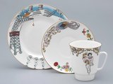 Набор кофейный ИФЗ Майская, Балет Красный мак, 3 предмета, костяной фарфор 81.31530.00.1