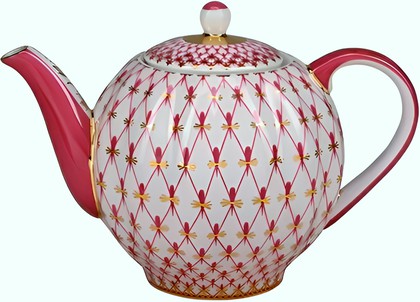 Чайник доливной ИФЗ Тюльпан, Сетка-Блюз, 2000мл, фарфор 80.50205.00.1