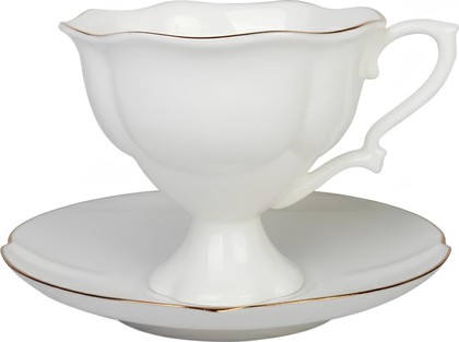 Кофейная пара ИФЗ Наташа, Золотая лента, 120мл, костяной фарфор 81.20694.00.1