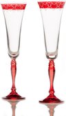 Бокалы для шампанского Crystalite Bohemia Виктория, 2шт, 180мл 40727/180/K0106х2