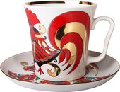 Кружка с блюдцем ИФЗ Ленинградский, Красный петух 81.25772.00.1
