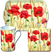 Набор 3пр., Красные Маки 300мл Creative Tops GS7/1627