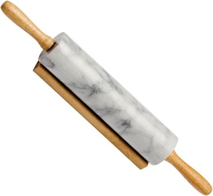 Premier Housewares MISC Скалка мраморная с деревянными ручками, длина 46см, артикул 1001128